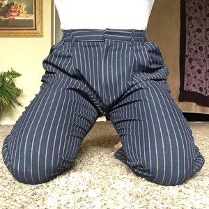 High Waisted Navy Trousers